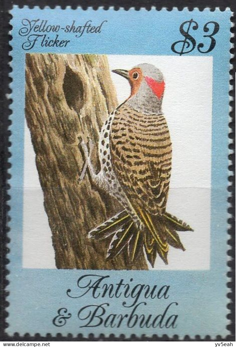 ANTIGUA/1984/MNH/SC#777/ SONGS BIRDS / 3$ YELLOW SHAFTED FLICKER - 1858-1960 Colonia Británica