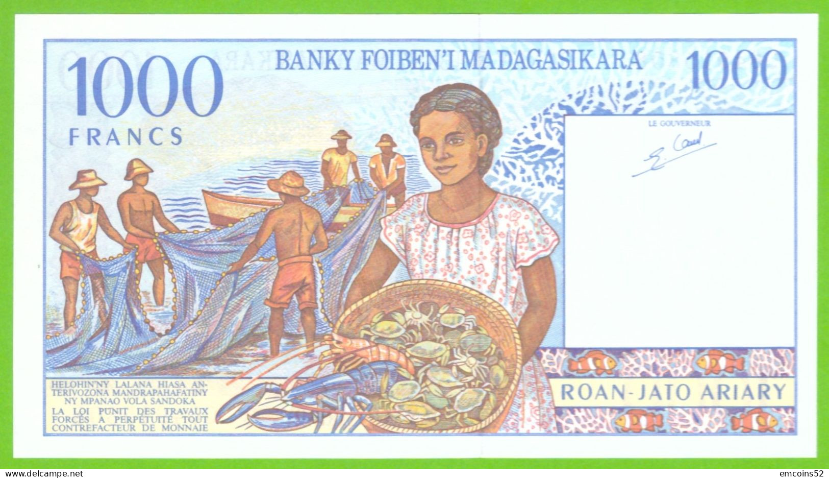 MADAGASCAR 1000 ARIARY 1994 P-76b  UNC - Madagascar