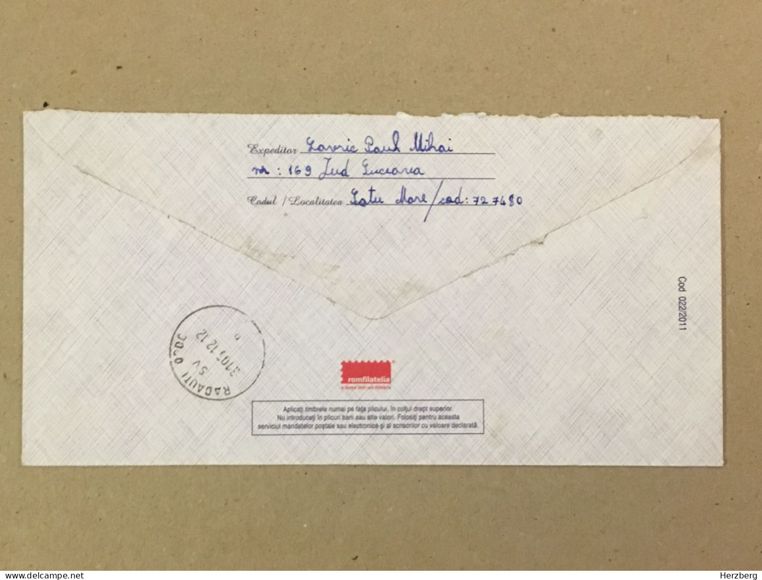 Romania Postal Stationery Used Letter Stamp Cover 2012 New Civil Code Civil Law Justice - Covers & Documents