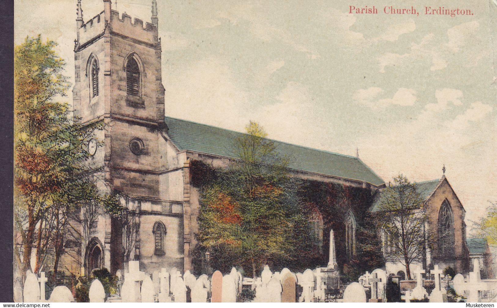 United Kingdom PPC Parish Church, Erdington 'With All Good Wishes For A Happy New Year' ERDINGTON 1904 LONDON (2 Scans) - Birmingham