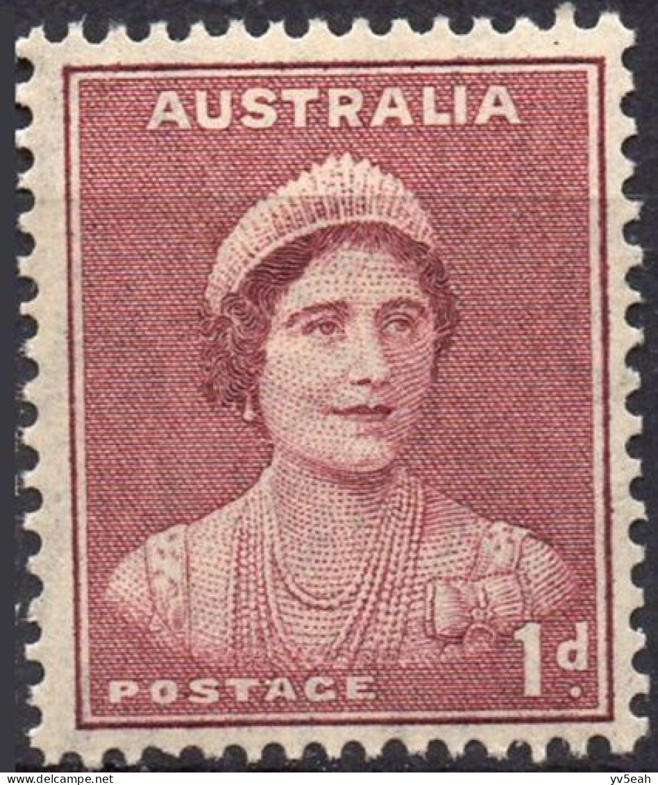 AUSTRALIA/1941/MNH/SC#181/ QUEEN ELIZABETH/ KING GEORGE VI / KGVI/ 1p DULL RED BROWN - Nuevos