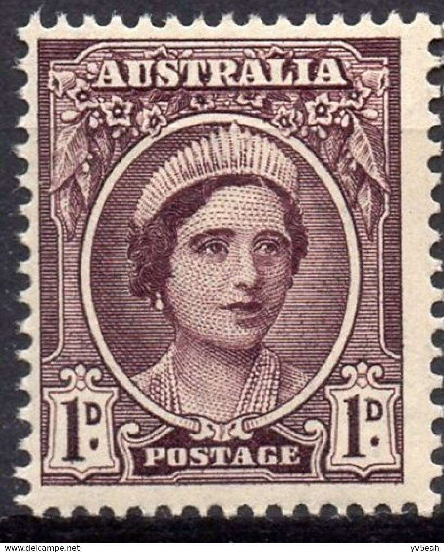 AUSTRALIA/1943/MNH/SC#191/ QUEEN ELIZABETH/ KING GEORGE VI / KGVI/ 1p BROWN VIOLET - Nuevos