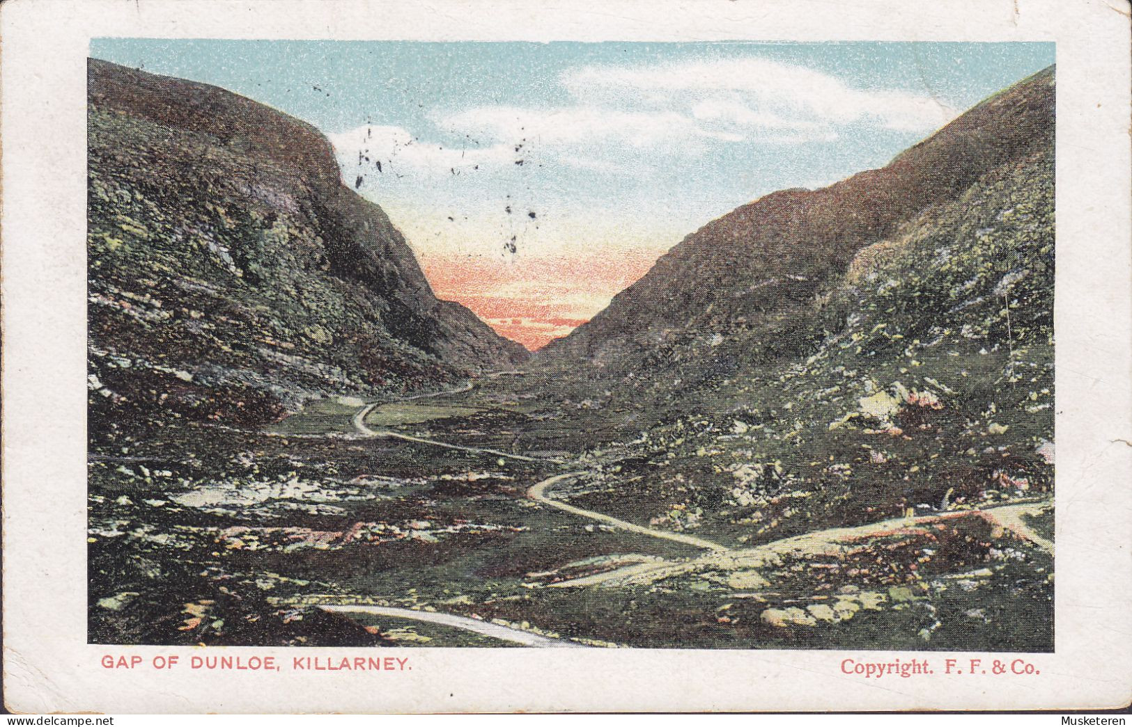 Ireland PPC Gap Of Dunloe, Killarny F.F. & Co., HUNGERFORD 1906 Locally Set In Berkshire (2 Scans) - Kerry