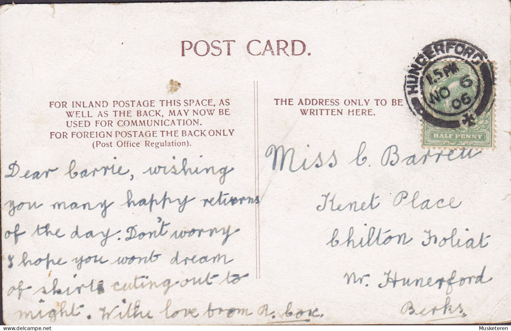 Ireland PPC Gap Of Dunloe, Killarny F.F. & Co., HUNGERFORD 1906 Locally Set In Berkshire (2 Scans) - Kerry