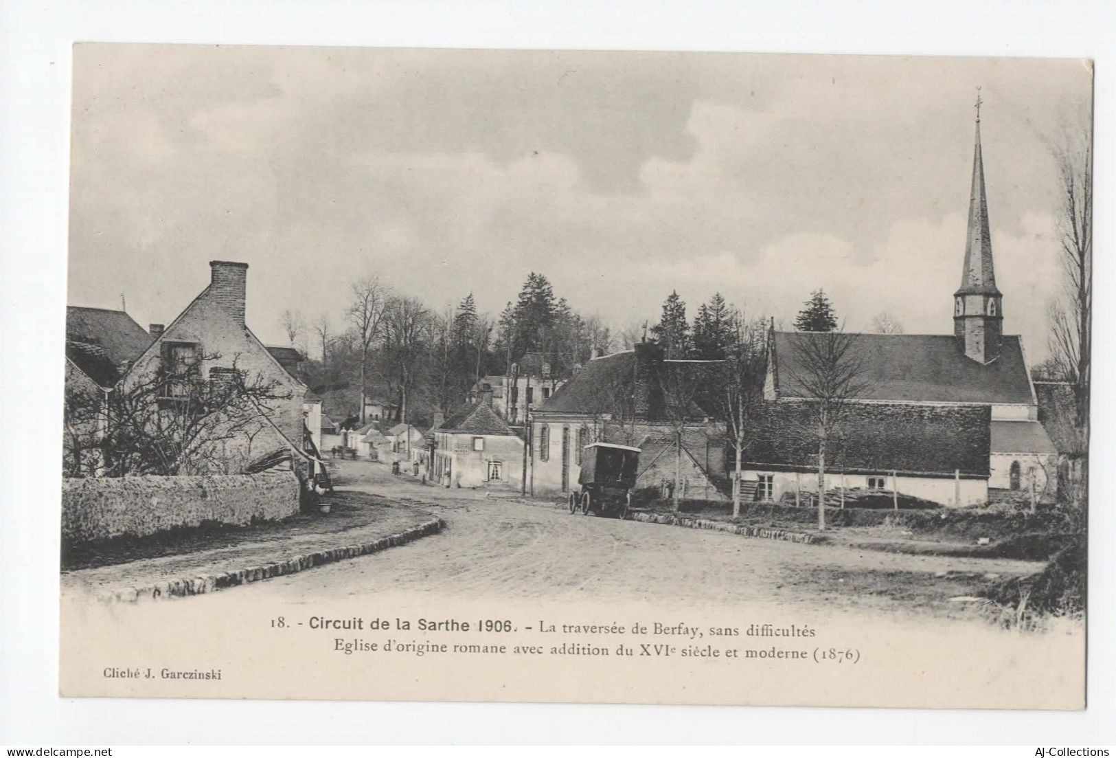 AJC - Circuit De La Sarthe La Traversée De Berfay Sans Difficultés Eglise D'origine Romane - Brulon