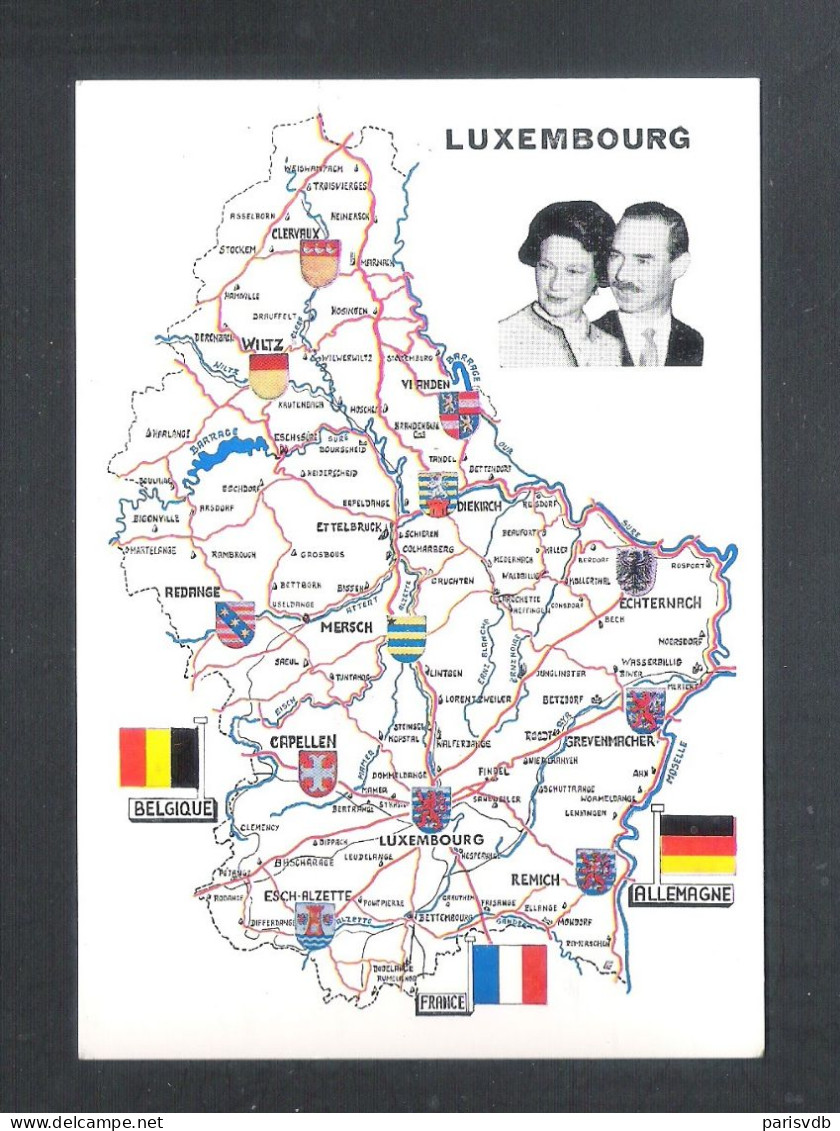 LUXEMBOURG - LE GRAND-DUCHE  DE LUXEMBOURG AVEC LES ARMES DE SES 12 CANTONS (L 002) - Grand-Ducal Family