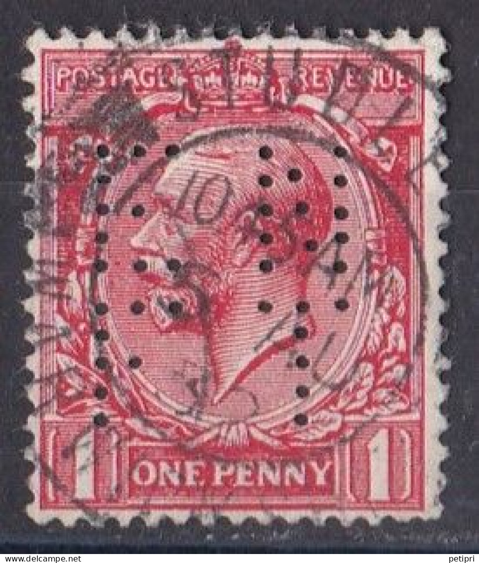 Grande Bretagne - 1911 - 1935 -  George  V  -  Y&T N °  140  Perforé  EM / FT - Perforés