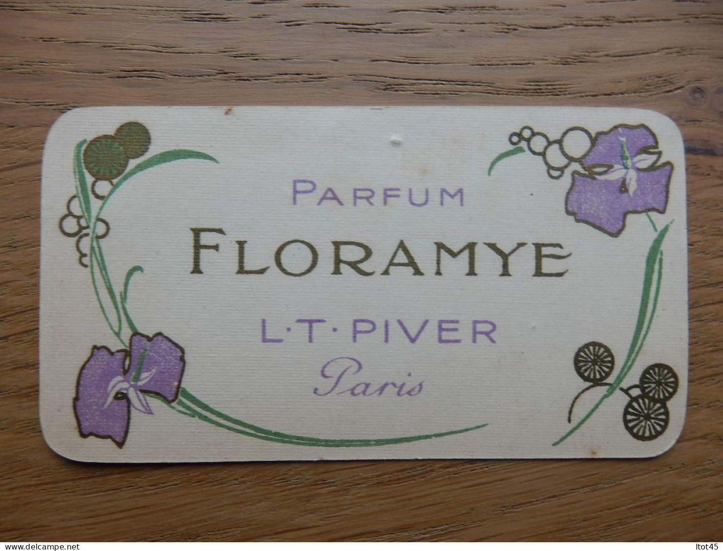 ETIQUETTE DE PARFUM FLORAMYE PARIS CALENDRIER 1915 1916 - Etichette