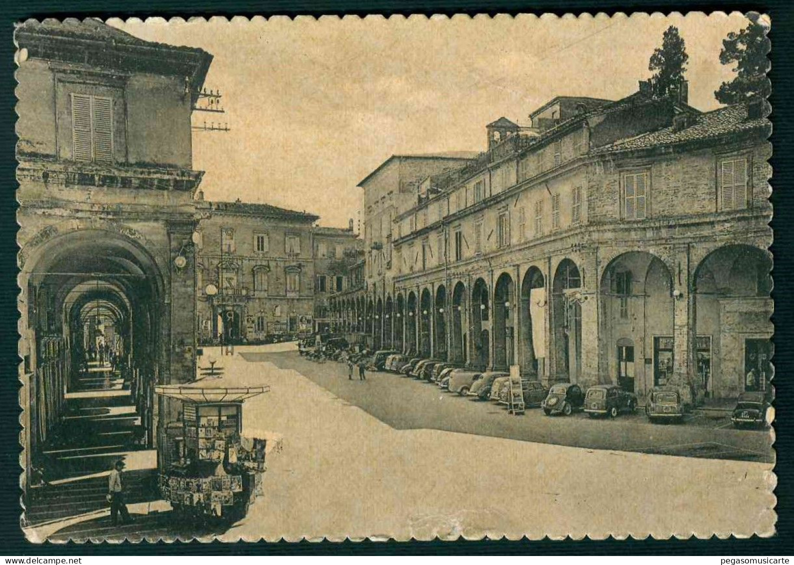 BC022 - FERMO - PIAZZA DEL POPOLO - ANIMATA AUTO CAR 1958 - Fermo