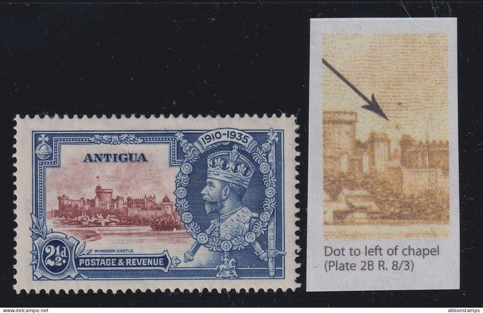 Antigua, SG 93g, MLH "Dot To Left Of Chapel" Variety - 1858-1960 Colonie Britannique