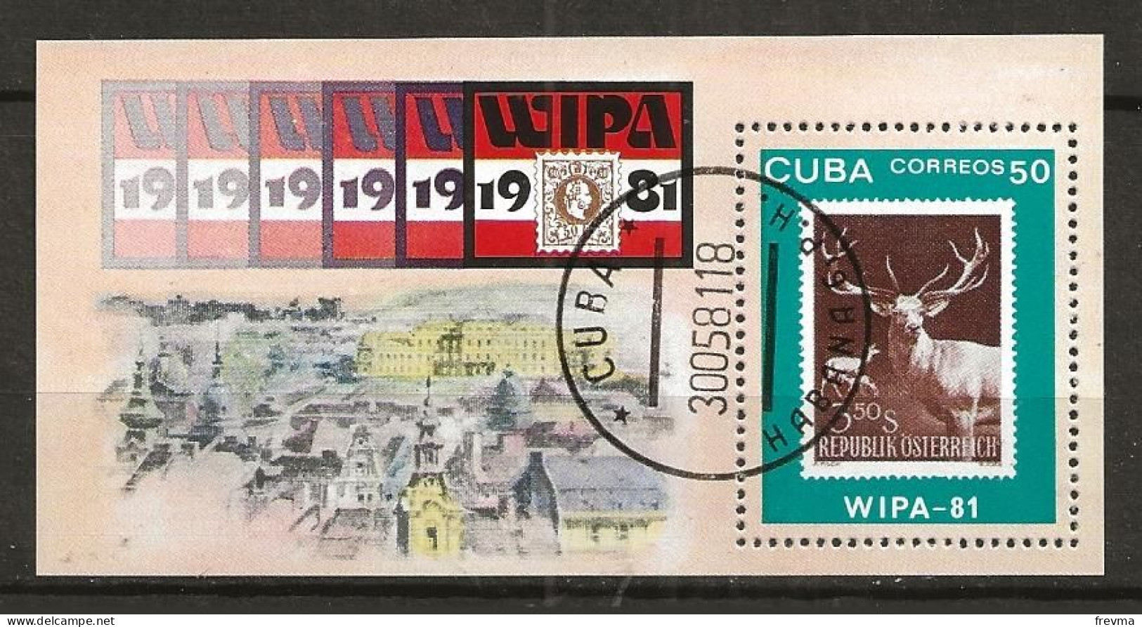 Timbre Cuba Bloc Feuillet 1981 - Blocks & Kleinbögen