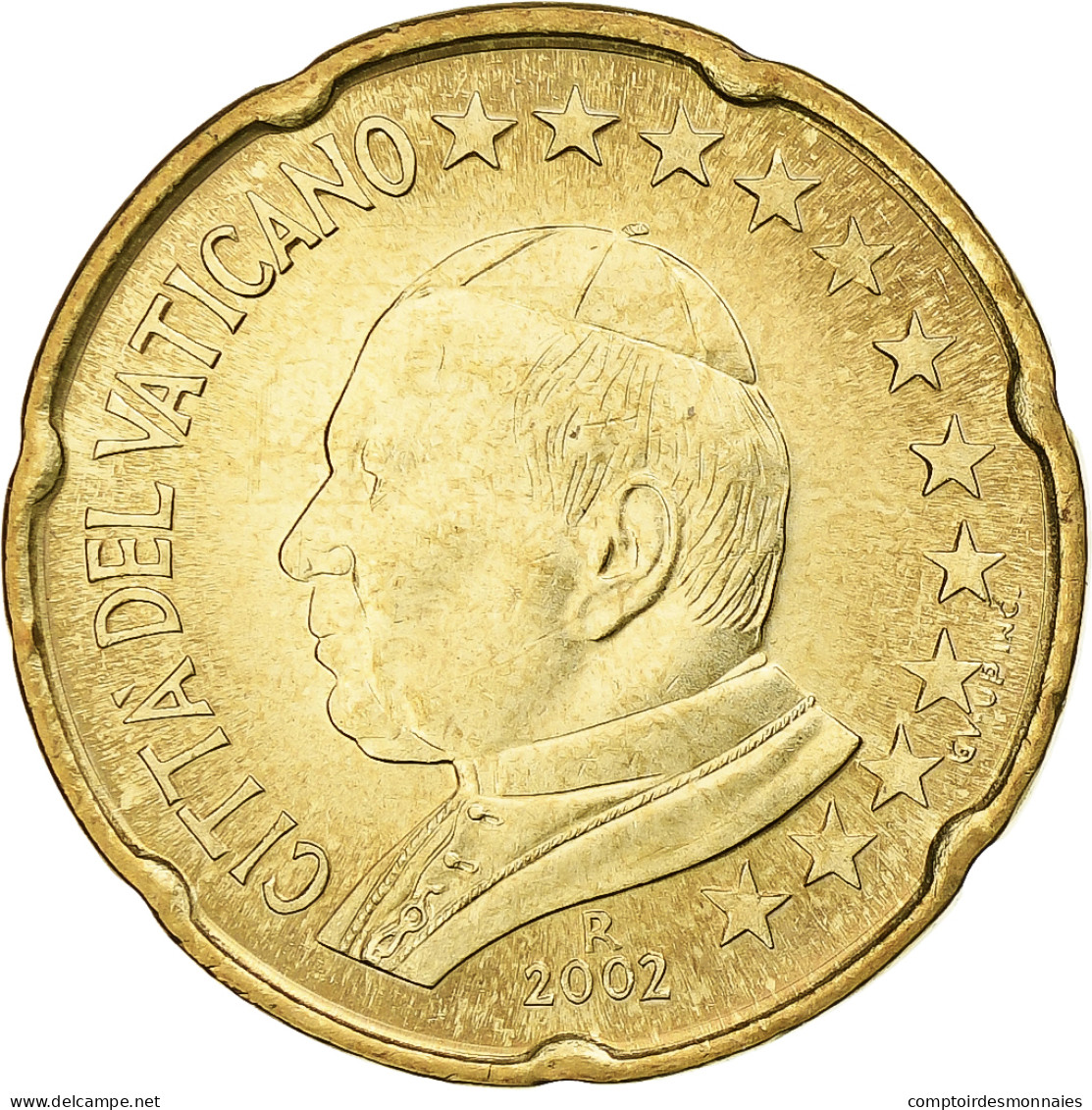 Vatican, John Paul II, 20 Euro Cent, 2002 (Anno XXIV), Rome, From The Euro-set - Vatikan