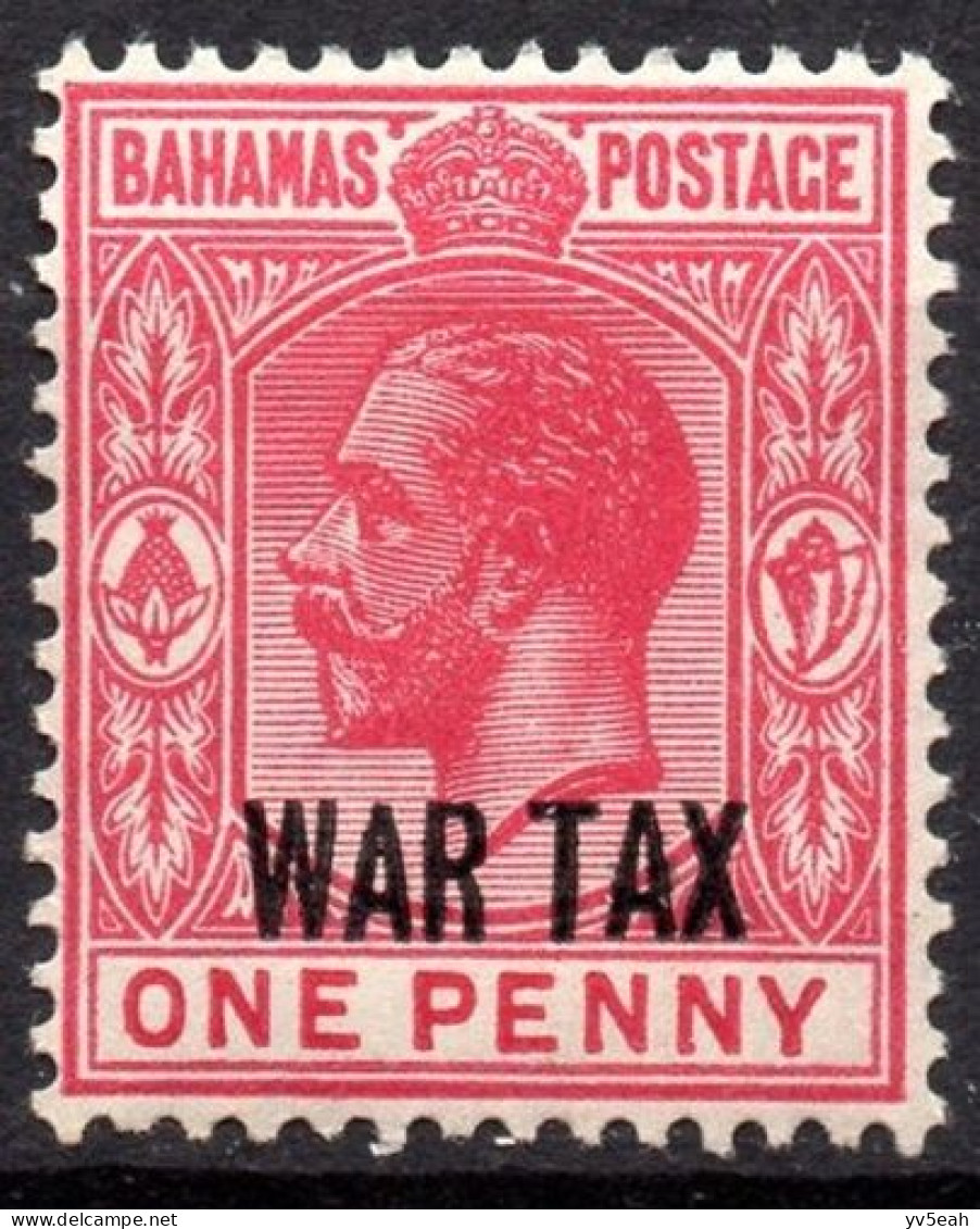 BAHAMAS/1918/MH/SC#MR7/ KING GEORGE V/ KGV/ WAR TAX / 1p CARMINE ROSE - 1859-1963 Colonie Britannique