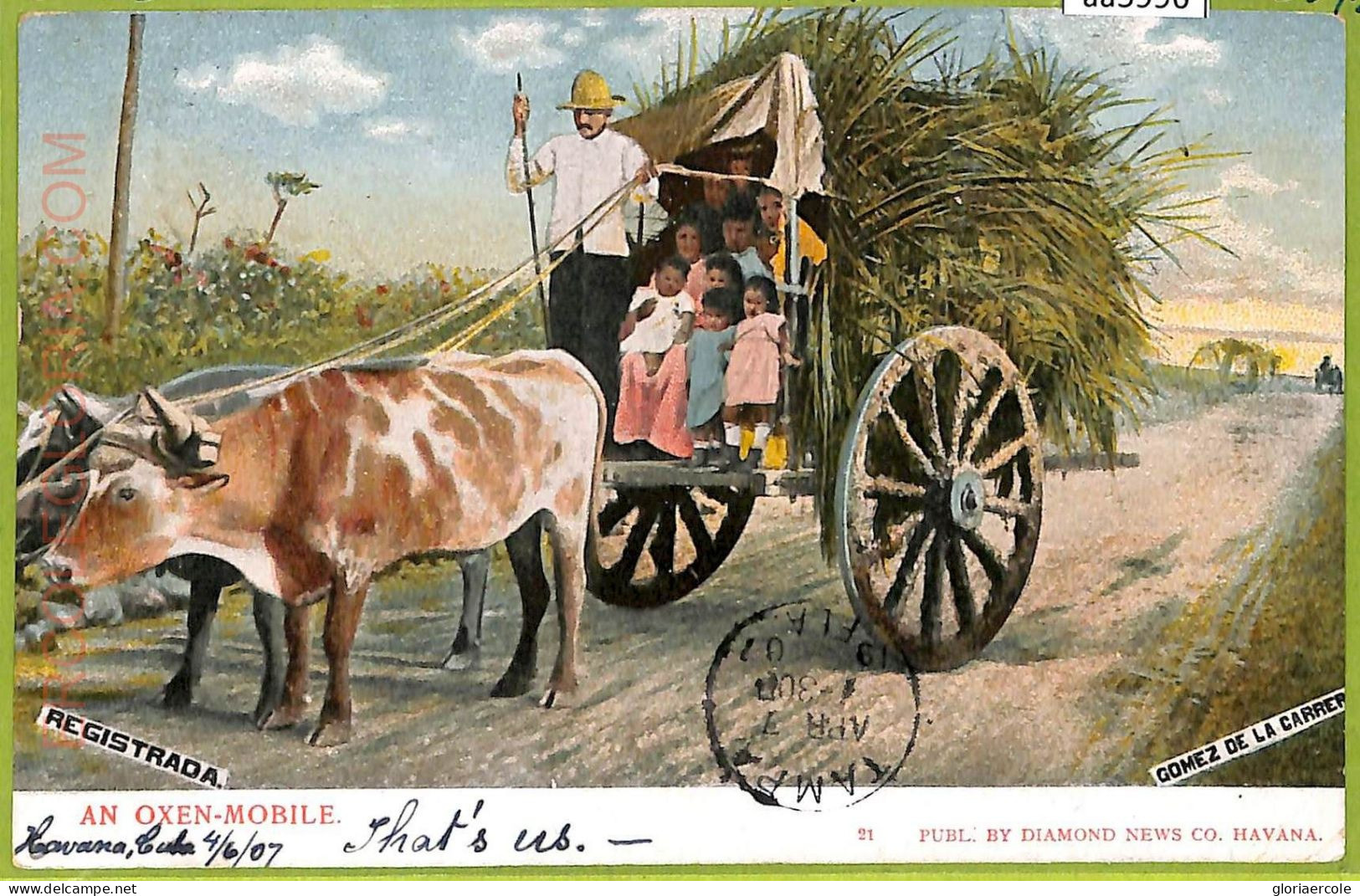 Aa5996 - CUBA - Vintage Postcard - Ethnic - 1907 - America