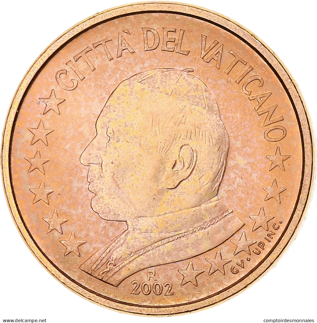 Vatican, John Paul II, Euro Cent, 2002 (Anno XXIV), Rome, From The Euro-set - Vatican