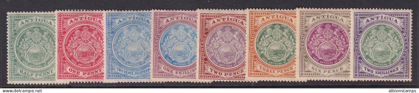 Antigua, Scott 31-38 (SG 41-50), MLH/HR (1sh 2sh Small Toned Spots) - 1858-1960 Kolonie Van De Kroon