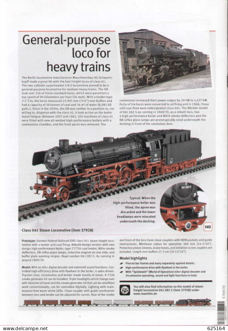 Catalogue-revue MÄRKLIN 2020 .03 Insider Club News - Modell  40° Class 120 - Englisch