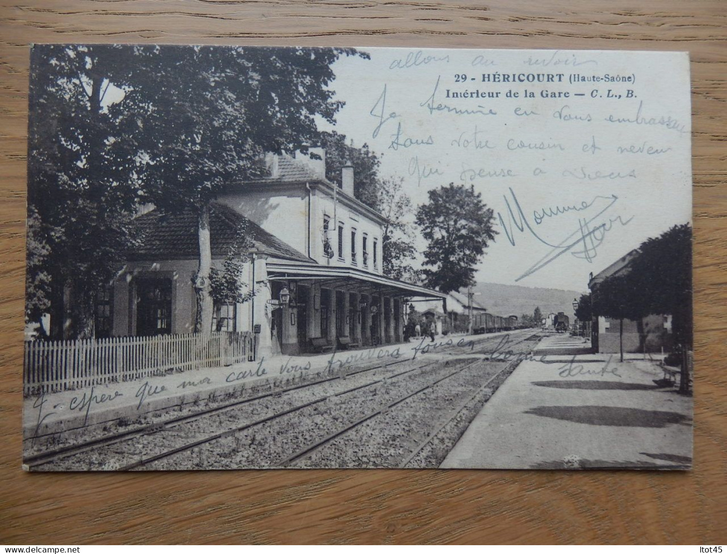 CPA HERICOURT 70 INTERIEUR DE LA GARE - Héricourt