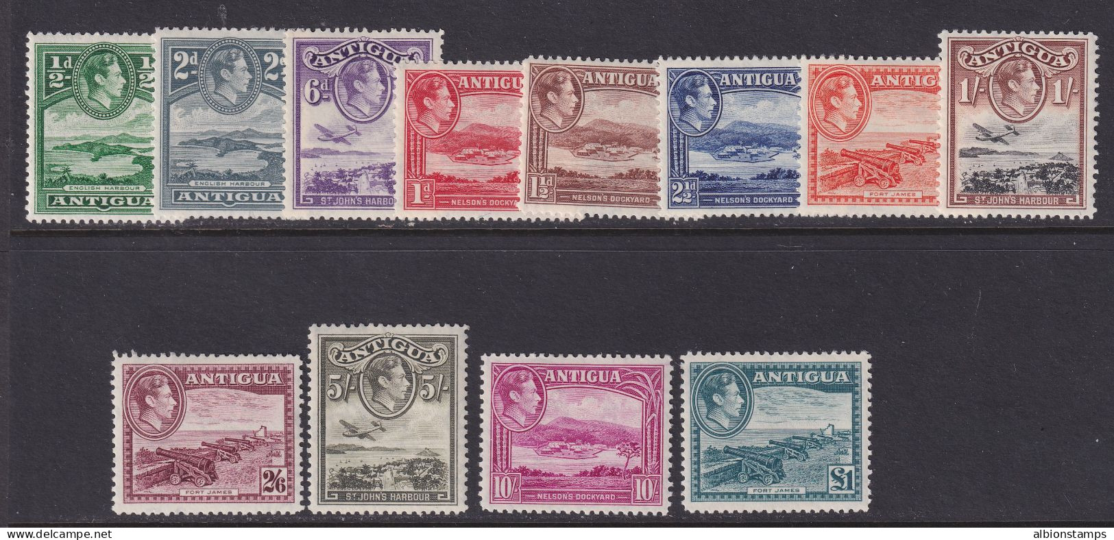 Antigua, Scott 84-95 (SG 98-109), Mostly MLH - 1858-1960 Kronenkolonie