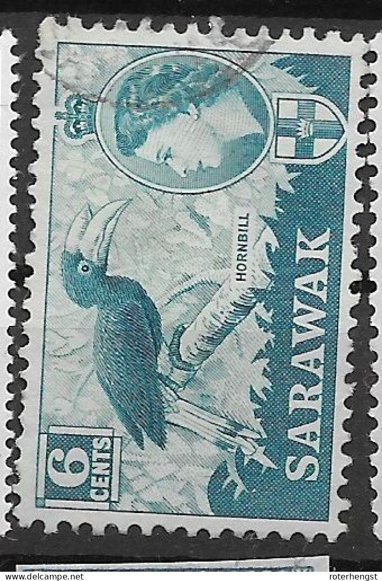 Sarawak VFU CA Watermark 1964 5 Euros Bird - Sarawak (...-1963)