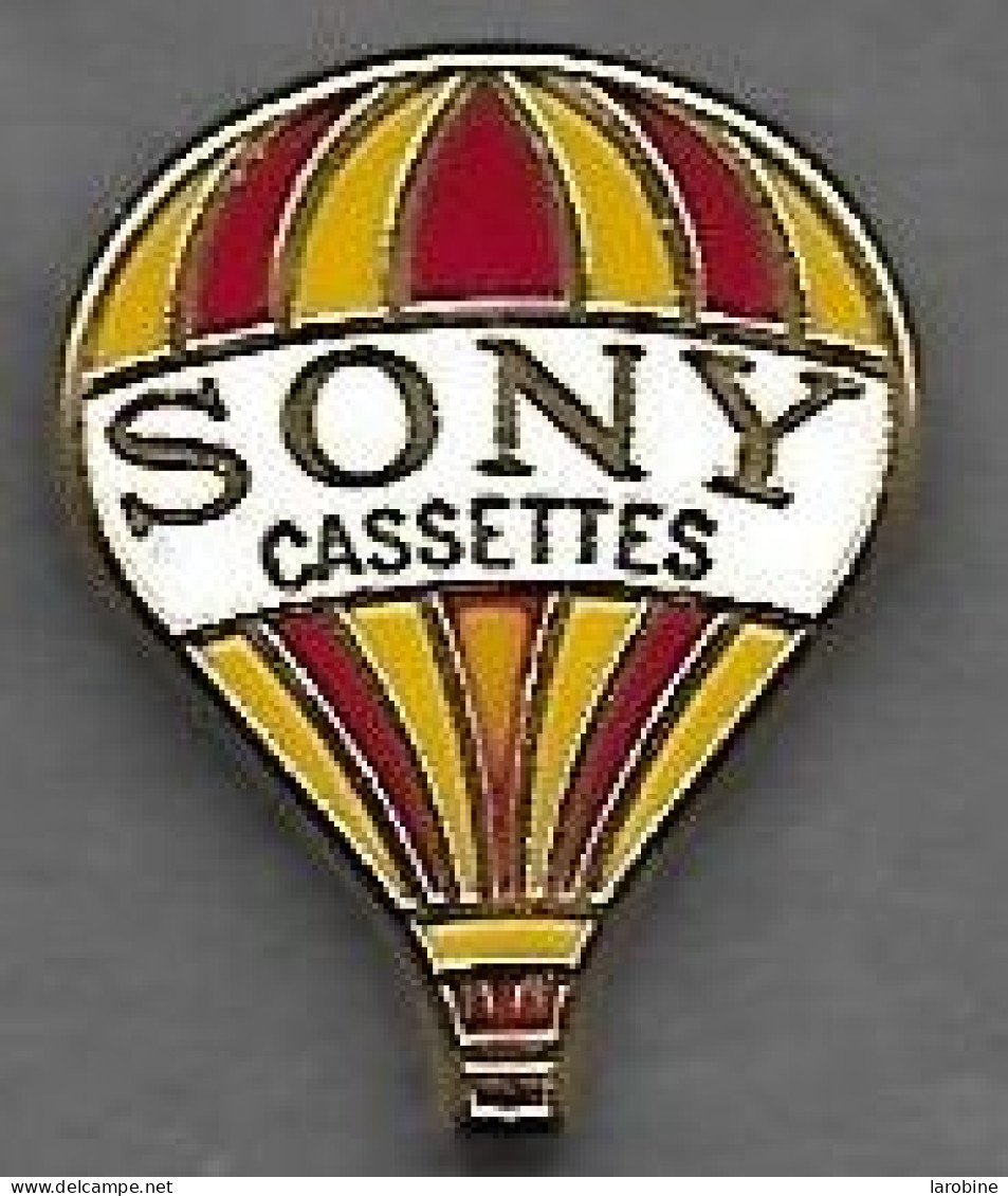 @@ Ballon Montgolfière SONY Cassettes Rouge Et Jaune (2x2.5)  @@avi83b - Montgolfières