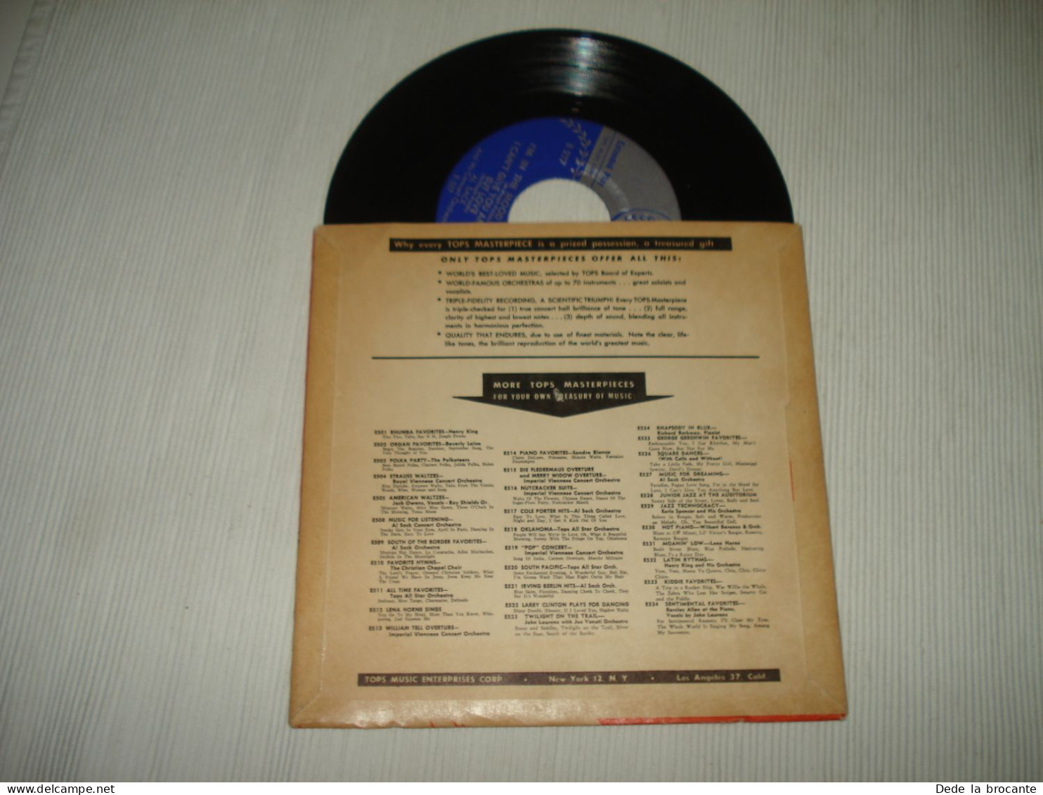 B13 / Al Sack His Concert Orch.  Music For Dreaming - EP – E 527 - US 1957 NM/NM - Speciale Formaten