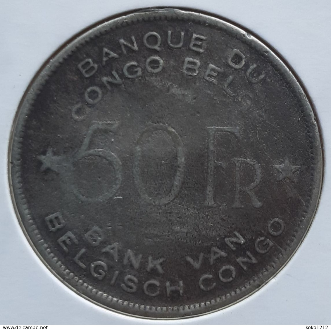 Congo Belge 50 Francs 1944 Argent - 1934-1945: Leopoldo III