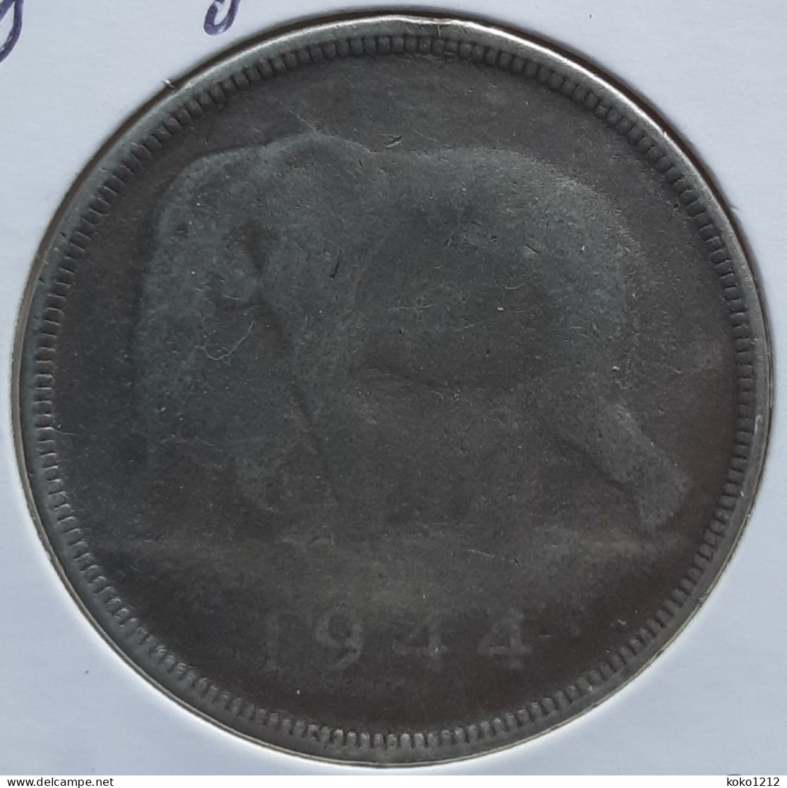 Congo Belge 50 Francs 1944 Argent - 1934-1945: Leopold III.