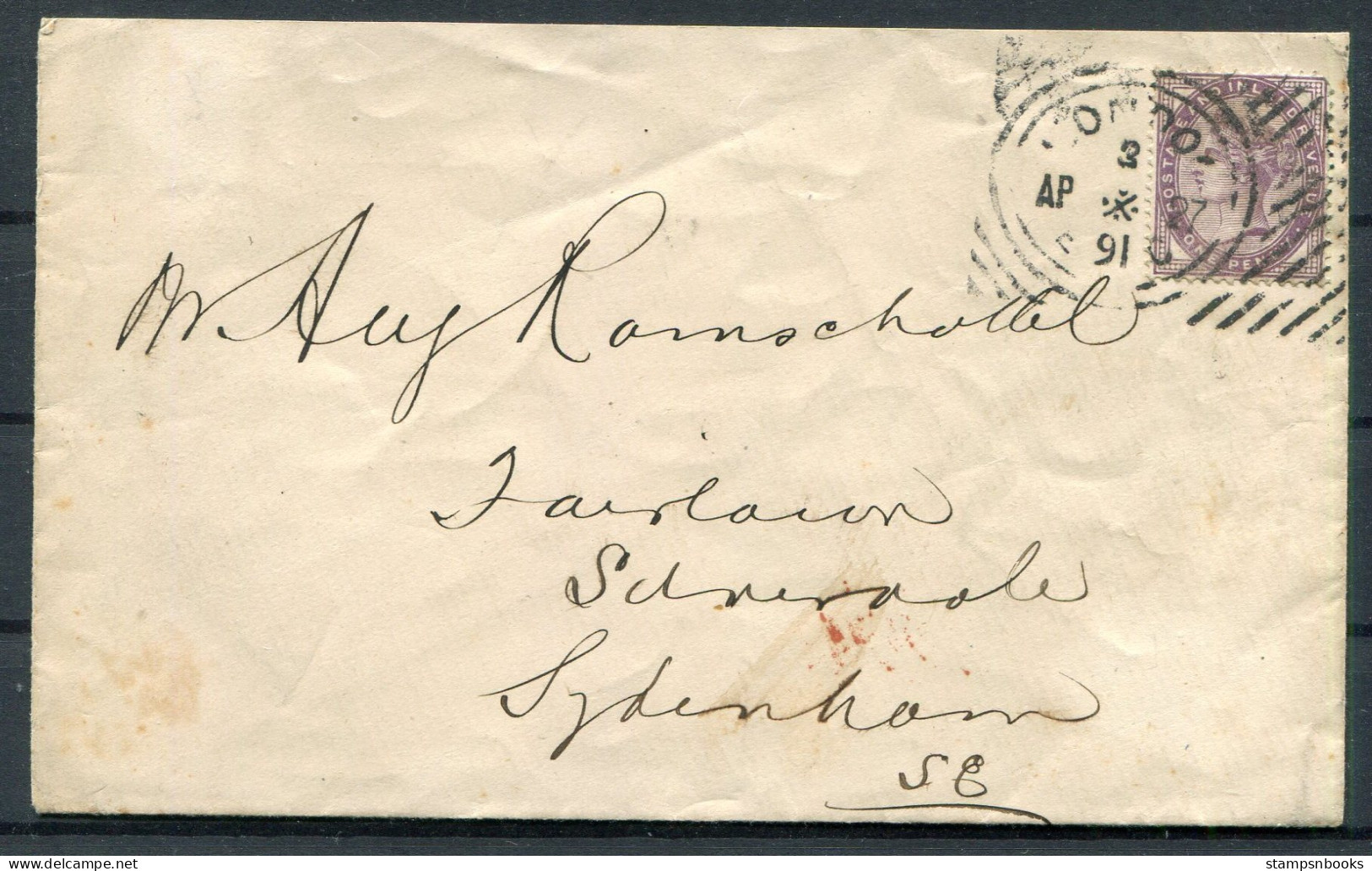 1891 GB London "Hoster" Mojon, Manger & Co. Cover - Sydenham  - Briefe U. Dokumente