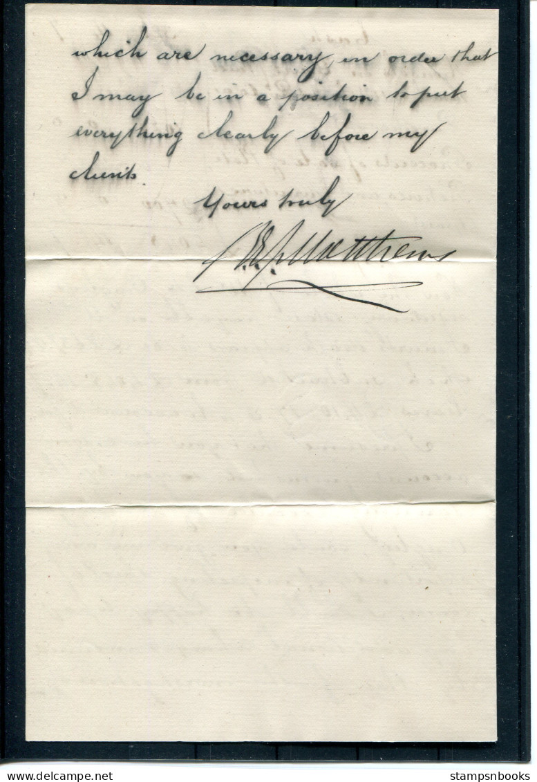 1886 GB London "Hoster" Cover+ Letter - Sackville Street, Piccadilly  - Briefe U. Dokumente