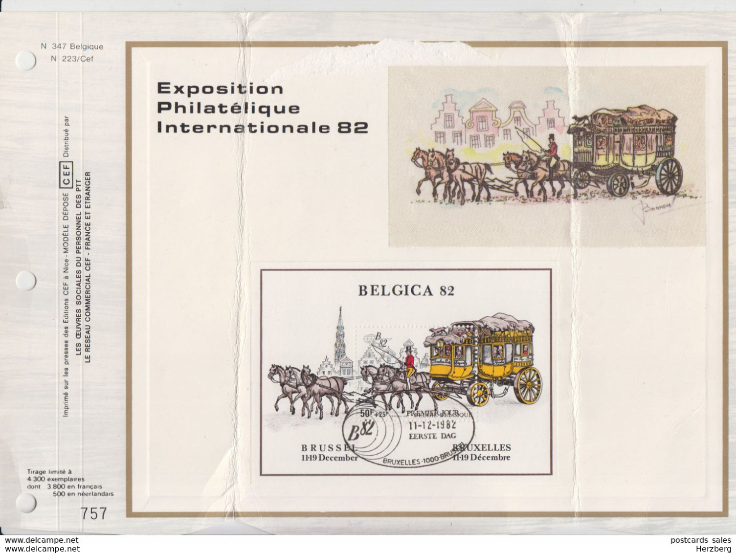 Belgium Belgie - Exposition Philatelique Internationale 1982 Philatelic International Exhibition  Bruxelles Brussel - Ongebruikt