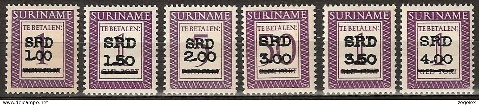 Suriname 2007  Portzegels Overdrukt, Postage Due Overprint MNH/**/Postfris  - Surinam
