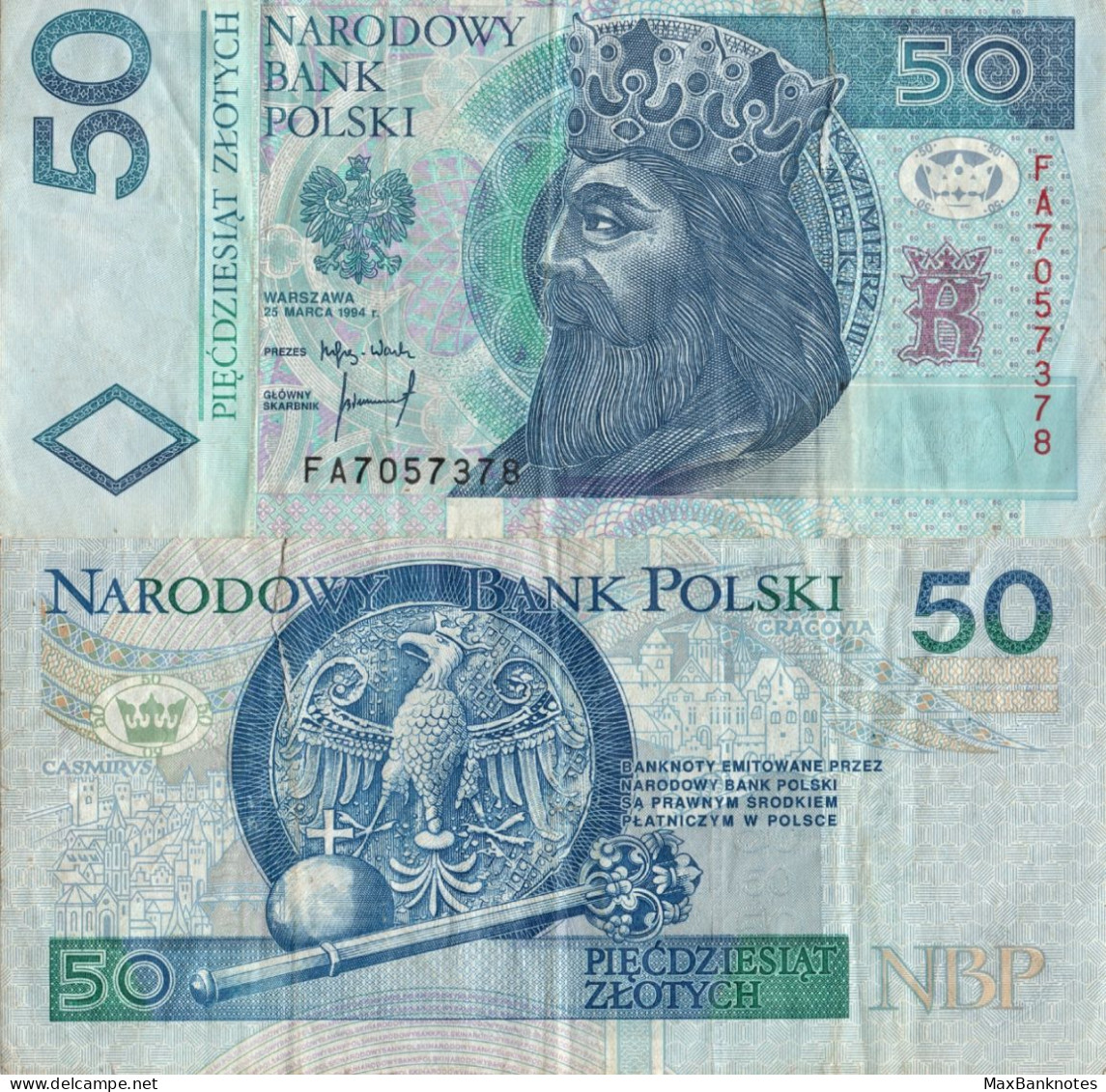 Poland / 50 Zlotych / 1994 / P-175(a) / VF - Pologne