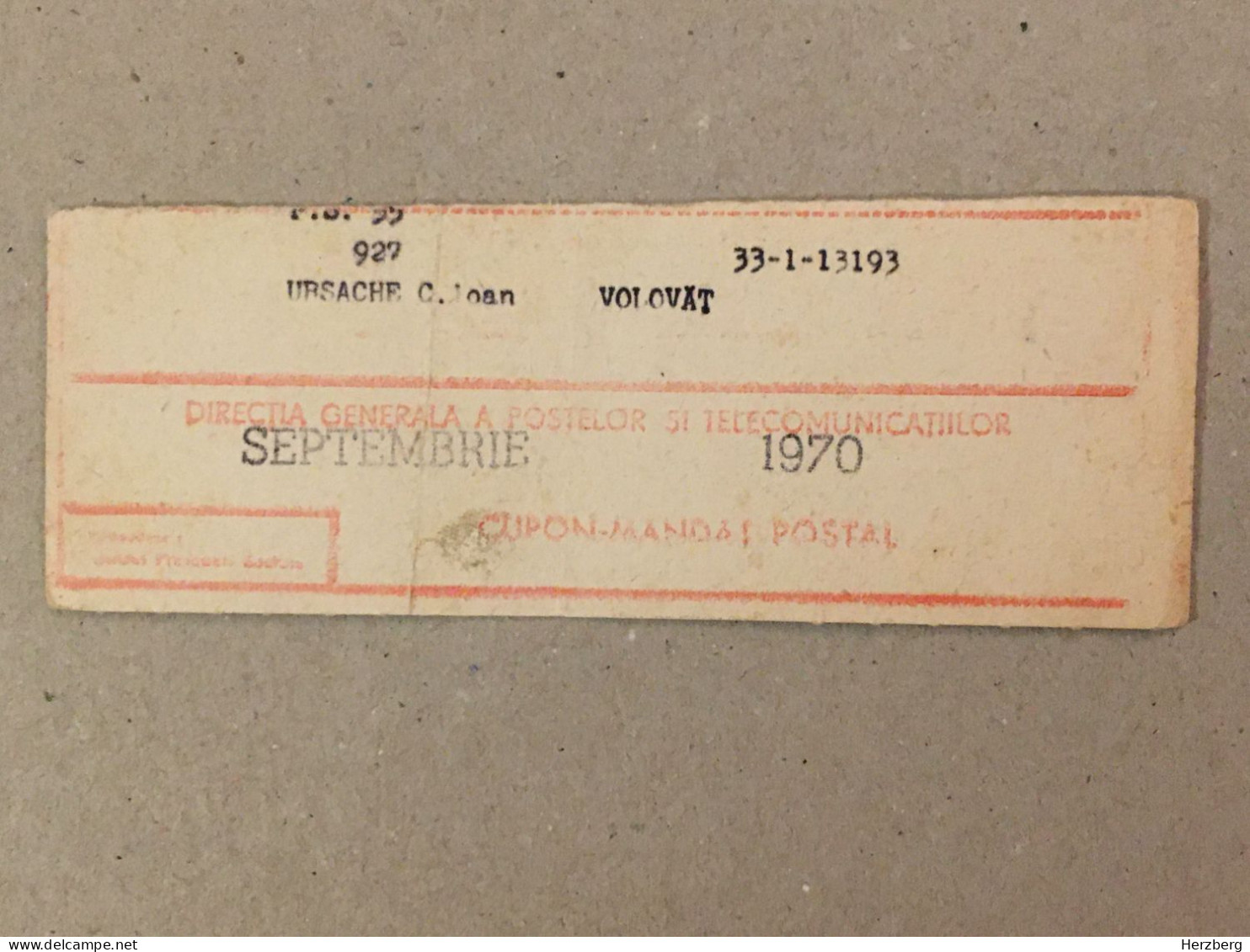 Romania Rumanien Roumanie - Cupon Mandat Postal Coupon Mandate Postauftrag - Suceava 1970 - Briefe U. Dokumente