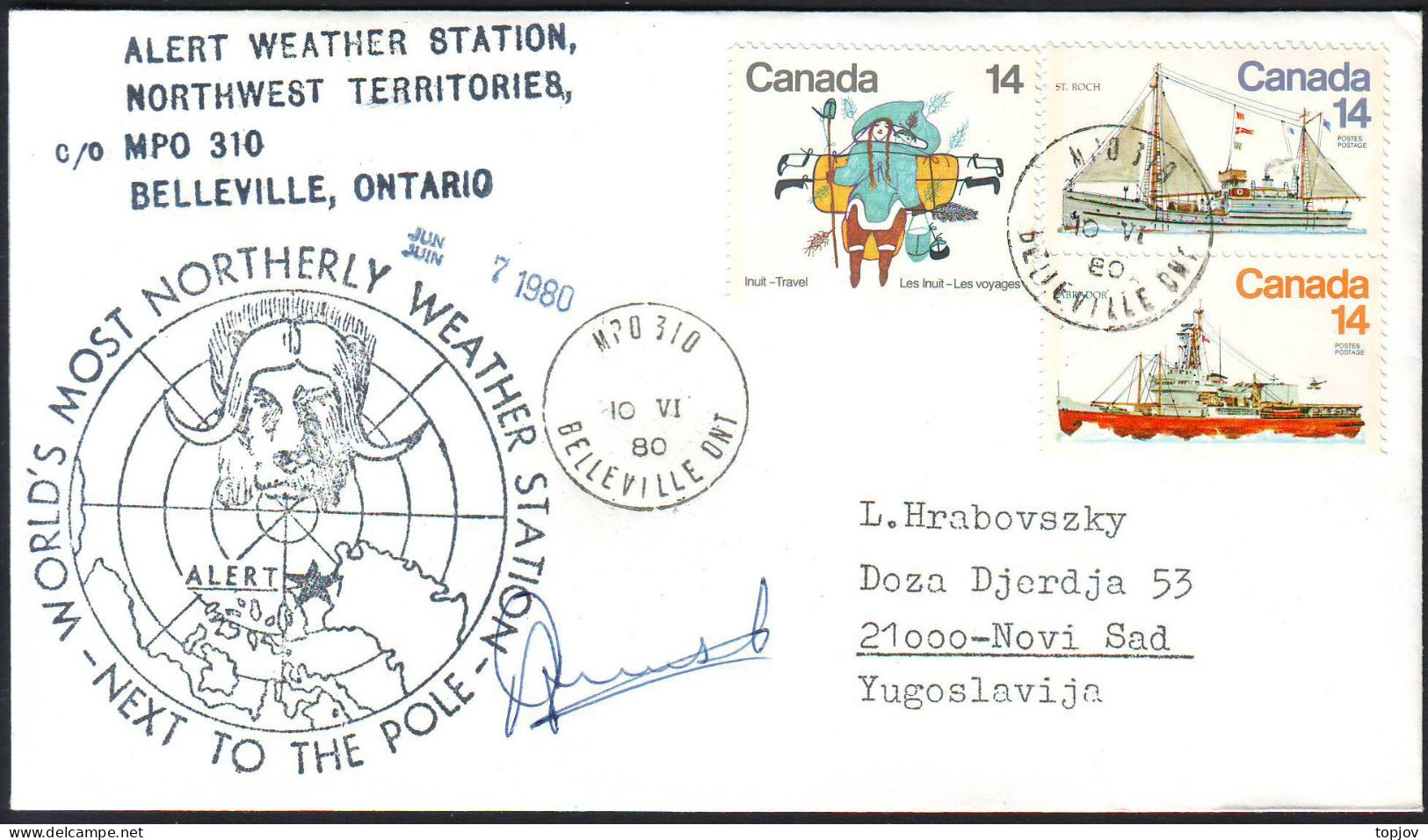 CANADA - ALBERT WEATHER STATION - 1980 - Scientific Stations & Arctic Drifting Stations