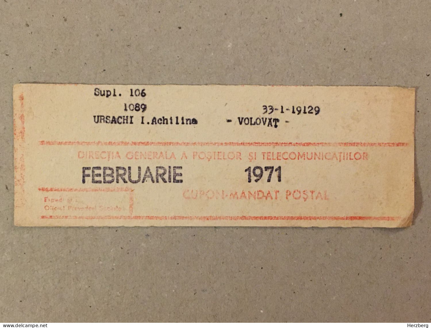 Romania Rumanien Roumanie - Cupon Mandat Postal Coupon Mandate Postauftrag - Suceava 1971 - Briefe U. Dokumente