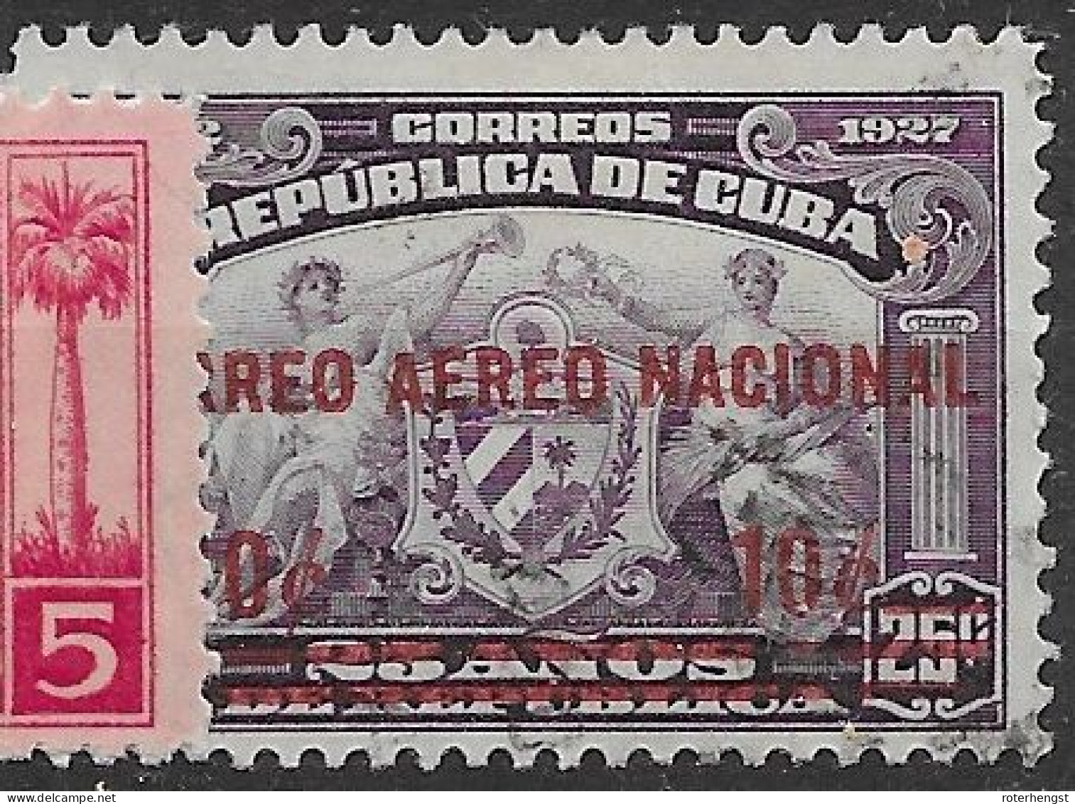 Cuba Mh * 1927-30 Three Airmails (2 Scans) - Posta Aerea