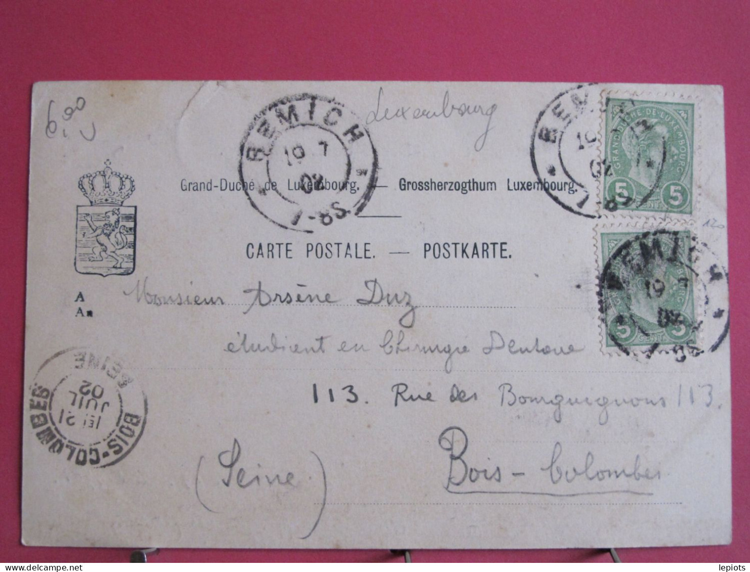 Visuel Très Peu Courant - Luxembourg - Stadtbredimus S. Moselle - CPA Précurseur 1902 - Jolis Timbres - Remich