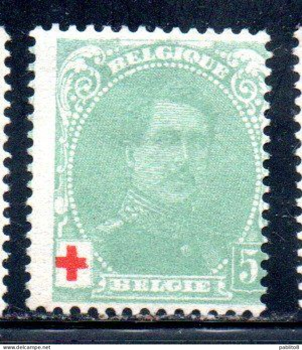 BELGIQUE BELGIE BELGIO BELGIUM 1915 KING ROI ALBERT I RED CROSS CROIX ROUGE 5c MH - 1914-1915 Red Cross