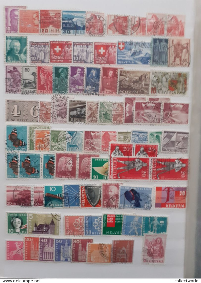 LOT COLLECTION SUISSE Avec Des Doubles ; Oblitérés Used + Quelques Neufs - Collections