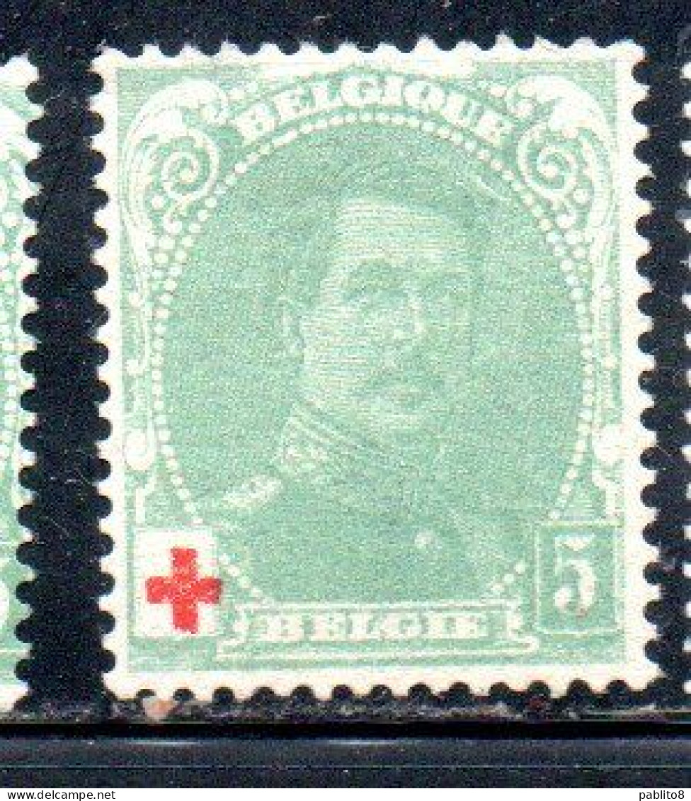 BELGIQUE BELGIE BELGIO BELGIUM 1915 KING ROI ALBERT I RED CROSS CROIX ROUGE 5c MH - 1914-1915 Rotes Kreuz