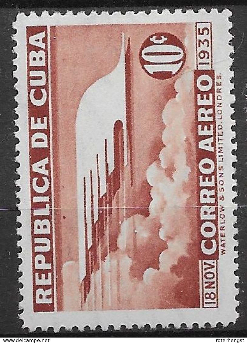 Cuba Airmail Mnh ** 10 Euros 1936 - Poste Aérienne