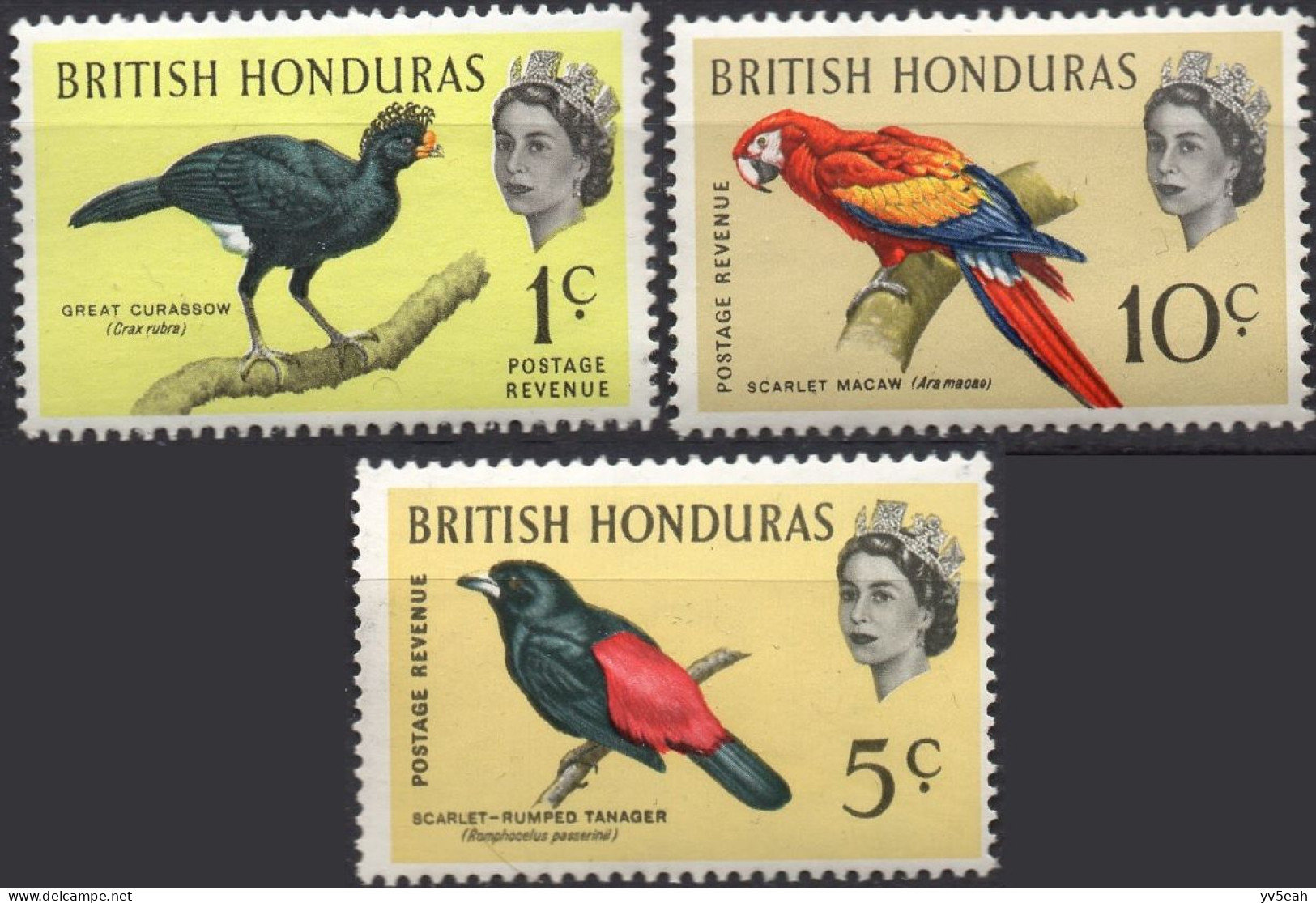 BRITISH HONDURAS/1962/MNH/SC#167, 171-2/QUEEN ELIZABETH II /QEII / BIRDS / SHORT SET - Honduras Britannique (...-1970)