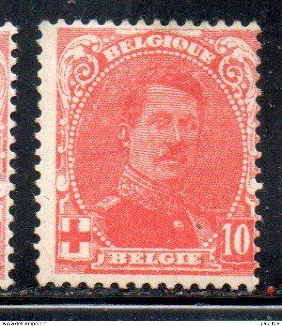 BELGIQUE BELGIE BELGIO BELGIUM 1915 KING ROI ALBERT I RED CROSS CROIX ROUGE 10c MH - 1914-1915 Croix-Rouge