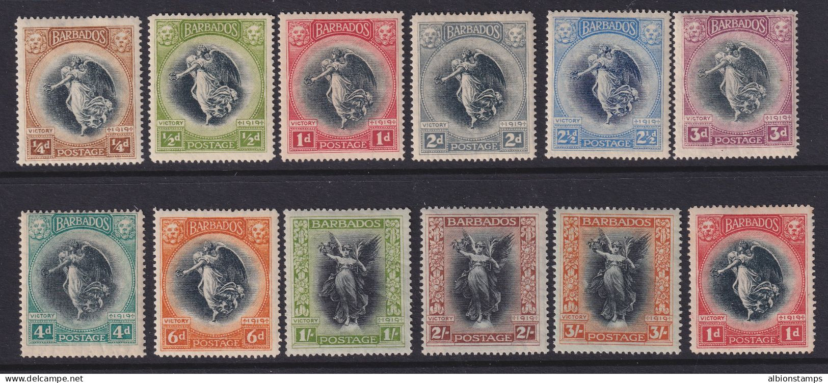 Barbados, Scott 140-151 (SG 213-228), MLH/HR (151 Few Toned Perfs) - Barbados (...-1966)