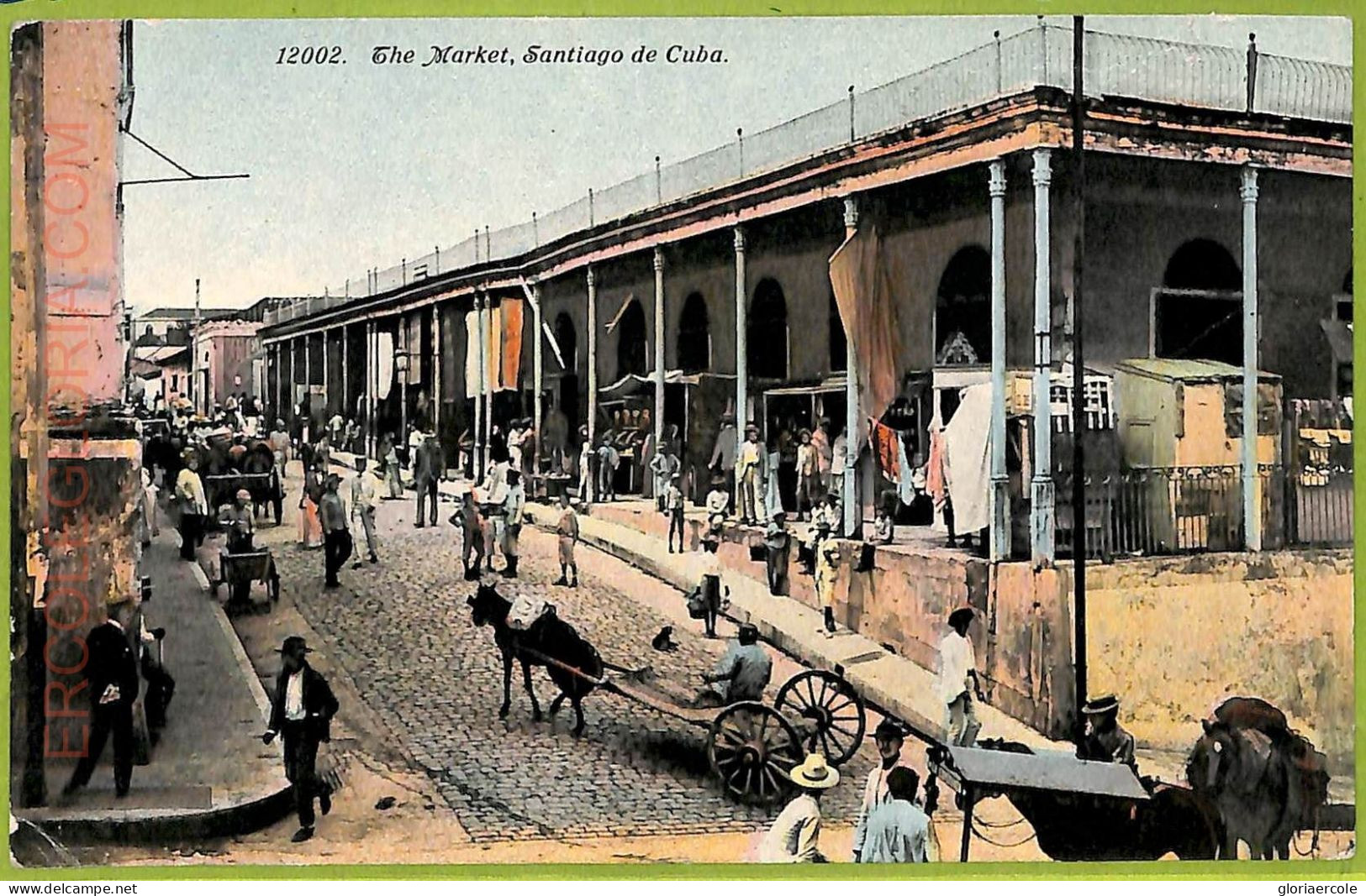 Aa6011 - CUBA - Vintage Postcard - Santiago - The Market - Cuba