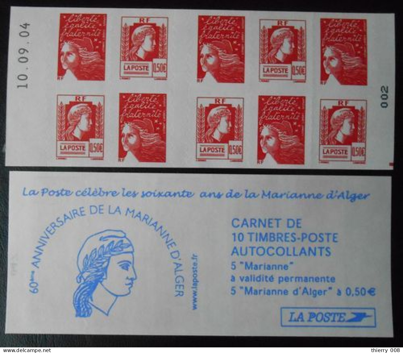 Carnet Marianne Luquet Et Alger 1512 Daté Les Soixante Ans De La Marianne D'Alger - Libretti