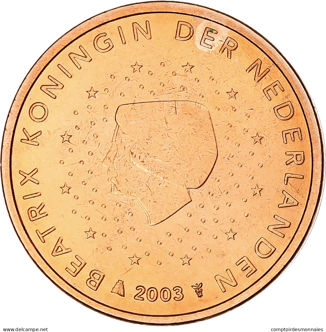 Pays-Bas, Beatrix, 2 Euro Cent, 2003, Utrecht, BU, SPL+, Cuivre Plaqué Acier - Pays-Bas