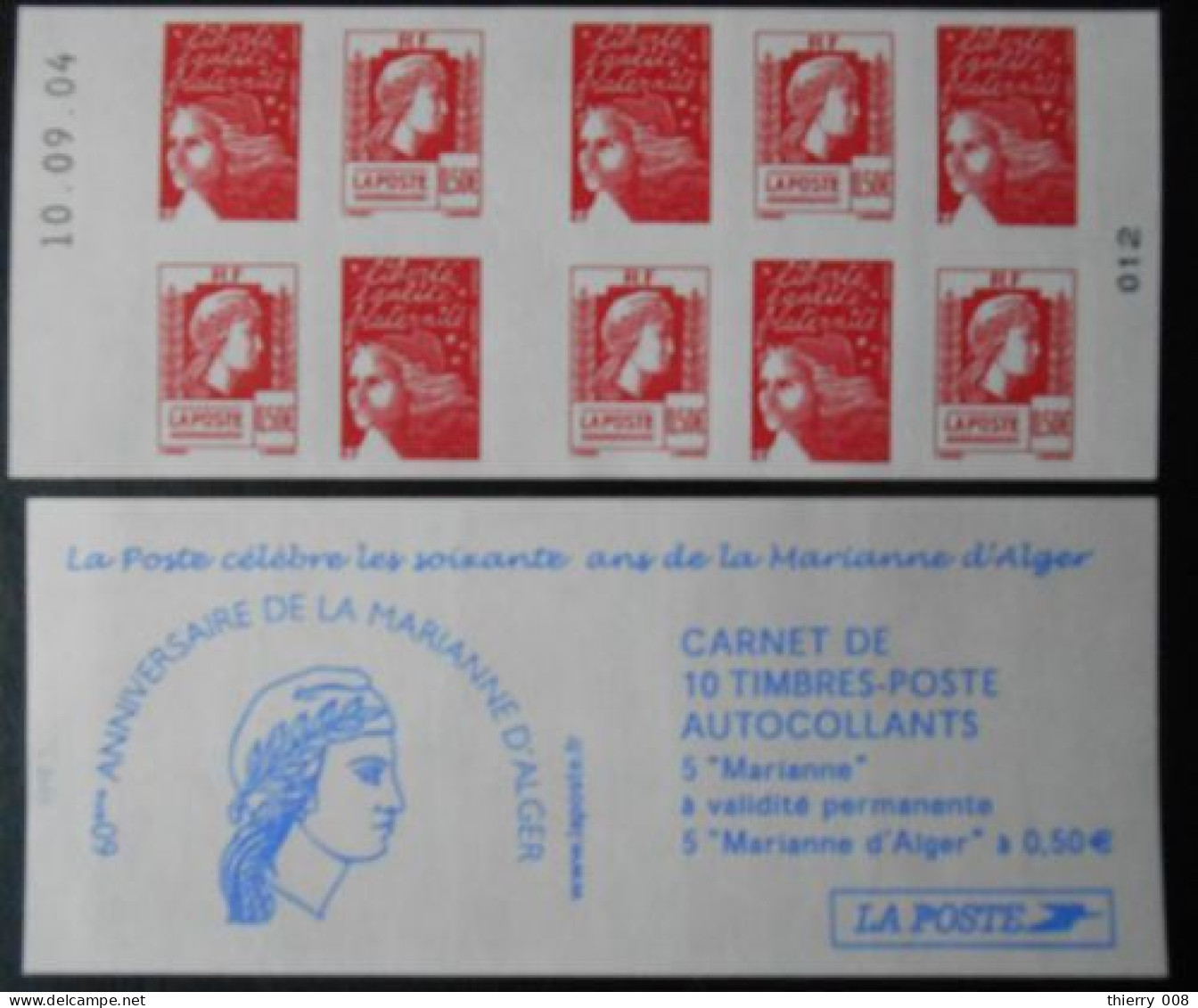 Carnet Marianne Luquet Et Alger 1512 Daté Les Soixante Ans De La Marianne D'Alger - Carnets