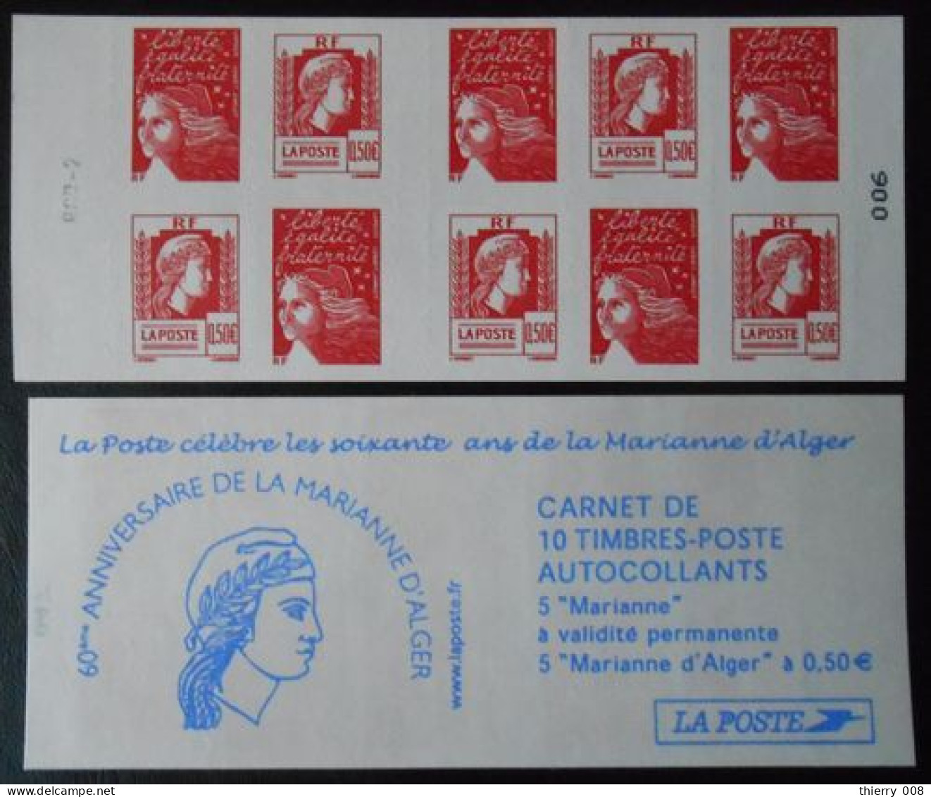 Carnet Marianne Luquet Et Alger 1512 Les Soixante Ans De La Marianne D'Alger - Carnets